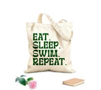 AILOONG Borse in tela stampate digitalmente Tessuto spesso 340g/m² mangiare dormire ripetere progettare anche Utilizzabile come trousse per il trucco