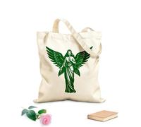 AILOONG Borse in tela stampate digitalmente Tessuto spesso 340g/m² sagoma di angelo divino con vesti fluenti Utilizzabile come trousse per il trucco