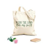 AILOONG Borse shopper riutilizzabili Benedici il Signore, anima mia Tessuto spesso 340g/m² Pieghevole