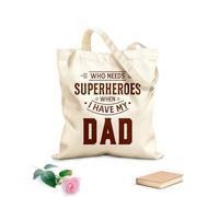 AILOONG Borse shopper riutilizzabili chi ha bisogno di supereroi quando ho la festa del papà per mio padre? Tessuto spesso 340g/m² Pieghevole