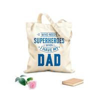 AILOONG Borse shopper riutilizzabili chi ha bisogno di supereroi quando ho la festa del papà per mio padre? Tessuto spesso 340g/m² Pieghevole