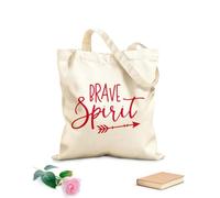 AILOONG Borse shopper riutilizzabili Citazioni ispiratrici sullo spirito coraggioso Tessuto spesso 340g/m² Pieghevole