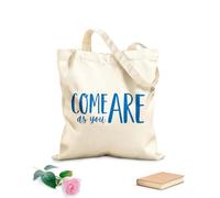 AILOONG Borse shopper riutilizzabili Citazioni ispiratrici Vieni come sei Tessuto spesso 340g/m² Pieghevole