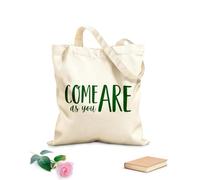 AILOONG Borse shopper riutilizzabili Citazioni ispiratrici Vieni come sei Tessuto spesso 340g/m² Pieghevole