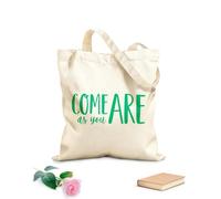 AILOONG Borse shopper riutilizzabili Citazioni ispiratrici Vieni come sei Tessuto spesso 340g/m² Pieghevole