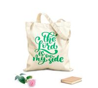 AILOONG Borse shopper riutilizzabili Dio è al mio fianco Versetti cristiani del Nuovo Testamento della Bibbia Tessuto spesso 340g/m² Pieghevole