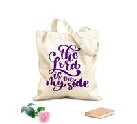 AILOONG Borse shopper riutilizzabili Dio è al mio fianco Versetti cristiani del Nuovo Testamento della Bibbia Tessuto spesso 340g/m² Pieghevole