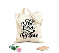 AILOONG Borse shopper riutilizzabili Dio è al mio fianco Versetti cristiani del Nuovo Testamento della Bibbia Tessuto spesso 12 once Pieghevole 31x36cm Media