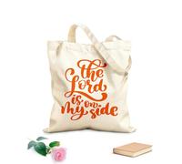 AILOONG Borse shopper riutilizzabili Dio è al mio fianco Versetti cristiani del Nuovo Testamento della Bibbia Tessuto spesso 340g/m² Pieghevole