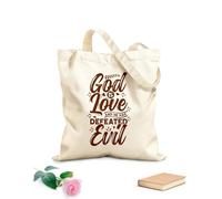 AILOONG Borse shopper riutilizzabili Dio è amore e ha sconfitto il male Tessuto spesso 340g/m² Pieghevole