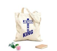 AILOONG Borse shopper riutilizzabili Gesù è il mio re Gesù amore Tessuto spesso 340g/m² Pieghevole