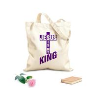 AILOONG Borse shopper riutilizzabili Gesù è il mio re Gesù amore Tessuto spesso 340g/m² Pieghevole