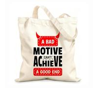 AILOONG Borse shopper riutilizzabili Le cattive intenzioni non possono portare a buoni risultati, citazione biblica Tessuto spesso 12 once Pieghevole 31x36cm Media