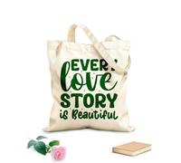 AILOONG Borse shopper riutilizzabili ogni storia d'amore è bella Tessuto spesso 340g/m² Pieghevole