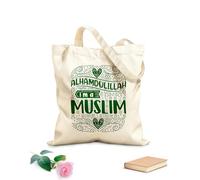 AILOONG Borse shopper riutilizzabili Ramadan ricarica il tuo iman religione musulmana mese sacro tipografia Tessuto spesso 340g/m² Pieghevole