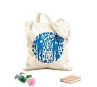 AILOONG Borse shopper riutilizzabili Sagome di Adamo ed Eva, coppia innamorata Tessuto spesso 340g/m² Pieghevole