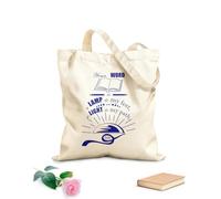 AILOONG Borse shopper riutilizzabili Versetto della Bibbia La tua parola è lampada al mio piede e luce sul mio cammino Salmo 119:105 Tessuto spesso 340g/m² Pieghevole