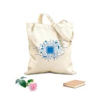 AILOONG Borse tote con stampa ad alta definizione Sala giochi Computer Game House Boy Tessuto spesso 340g/m² Riutilizzabile