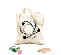 AILOONG Borse tote con stampa ad alta definizione Tessuto spesso 12 once Elettronica atomica Scienza Chimica Fisica nucleare Formazione degli studenti Riutilizzabile 31x36cm Media