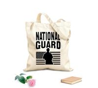 AILOONG Buon compleanno alla Guardia Nazionale degli Stati Uniti Borse a tracolla in tela di cotone Tessuto spesso 12 once Utilizzabile come borsa porta attrezzi 25x30cm Piccola