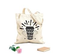 AILOONG caffè questi caffè sarebbero l'affare migliore Borsa tote con manico piatto in nastro Tessuto spesso 12 once Sostituisce lo zaino scolastico 25x30cm Piccola