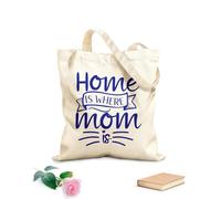 AILOONG Casa è dove c'è la mamma Borse a tracolla in tela di cotone Tessuto spesso 340g/m² Utilizzabile come borsa porta attrezzi