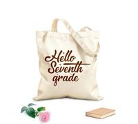 AILOONG Ciao a tutti, dalla prima alla decima elementare, tornate a scuola! Borse in tela con fantasia personalizzabile Tessuto spesso 340g/m² Abbinabile agli abiti