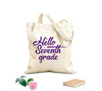 AILOONG Ciao a tutti, dalla prima alla decima elementare, tornate a scuola! Borse in tela con fantasia personalizzabile Tessuto spesso 340g/m² Abbinabile agli abiti