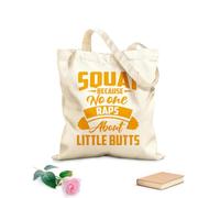 AILOONG Citazioni sulla palestra: squat perché nessuno ne parla Borse a tracolla in tela di cotone Tessuto spesso 340g/m² Utilizzabile come borsa porta attrezzi