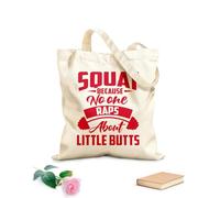 AILOONG Citazioni sulla palestra: squat perché nessuno ne parla Borse a tracolla in tela di cotone Tessuto spesso 340g/m² Utilizzabile come borsa porta attrezzi