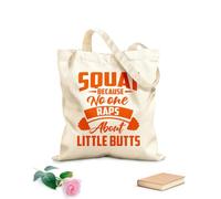 AILOONG Citazioni sulla palestra: squat perché nessuno ne parla Borse a tracolla in tela di cotone Tessuto spesso 340g/m² Utilizzabile come borsa porta attrezzi