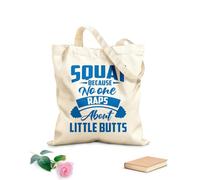 AILOONG Citazioni sulla palestra: squat perché nessuno ne parla Borse a tracolla in tela di cotone Tessuto spesso 340g/m² Utilizzabile come borsa porta attrezzi