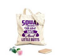 AILOONG Citazioni sulla palestra: squat perché nessuno ne parla Borse a tracolla in tela di cotone Tessuto spesso 340g/m² Utilizzabile come borsa porta attrezzi