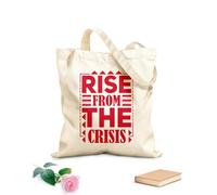 AILOONG citazioni tipografiche per uscire dalla crisi Borse shopper riutilizzabili Tessuto spesso 340g/m² Pieghevole