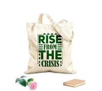 AILOONG citazioni tipografiche per uscire dalla crisi Borse shopper riutilizzabili Tessuto spesso 340g/m² Pieghevole