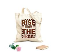 AILOONG citazioni tipografiche per uscire dalla crisi Borse shopper riutilizzabili Tessuto spesso 340g/m² Pieghevole