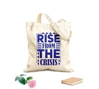 AILOONG citazioni tipografiche per uscire dalla crisi Borse shopper riutilizzabili Tessuto spesso 340g/m² Pieghevole