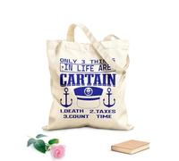 AILOONG con una citazione dal film Captain e le parole la vita è certa Borsa regalo in tela per vino Tessuto spesso 340g/m² Abbinabile agli abiti