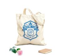 AILOONG design dell'emblema del logo della boxe, distintivo retrò dell'accademia di boxe Borsa tote con manico piatto in nastro Tessuto spesso 340g/m² Sostituisce lo zaino scolastico
