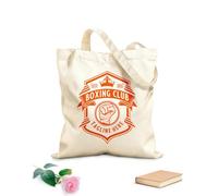 AILOONG design dell'emblema del logo della boxe, distintivo retrò dell'accademia di boxe Borsa tote con manico piatto in nastro Tessuto spesso 340g/m² Sostituisce lo zaino scolastico