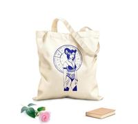 AILOONG disegni a mano e sagome di segni zodiacali e donne di bellezza Borsa in tela con fondo rinforzato Tessuto spesso 340g/m² Utilizzabile come borsa regalo