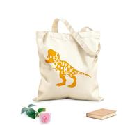 AILOONG Dormitorio per bambini, ragazzi e ragazze, con dinosauri e alfabeto, T-Rex Borse da donna in calicò Tessuto spesso 340g/m² Pieghevole