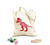 AILOONG Dormitorio per bambini, ragazzi e ragazze, con dinosauri e alfabeto, T-Rex Borse da donna in calicò Tessuto spesso 340g/m² Pieghevole