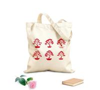 AILOONG Elegante pianta bonsai Borse a tracolla in tela di cotone Tessuto spesso 340g/m² Utilizzabile come borsa porta attrezzi