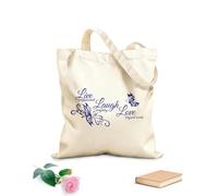 AILOONG Farfalla Ama Vivi Ridi Ispiratrice Borsa tote in tela grezza Tessuto spesso 340g/m² Utilizzabile come borsa porta attrezzi