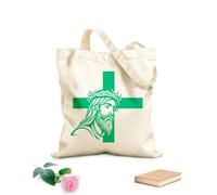 AILOONG gesù cristo salvezza croce Borsa regalo in tela per vino Tessuto spesso 340g/m² Abbinabile agli abiti