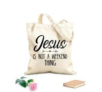 AILOONG Gesù non è una cosa da fine settimana Borse in tela con fantasia personalizzabile Tessuto spesso 12 once Abbinabile agli abiti 25x30cm Piccola