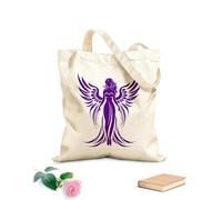 AILOONG icona di bellezza angelica, ali d'angelo, grazia celeste, ali d'angelo, icona emblematica Borsa regalo in tela per vino Tessuto spesso 340g/m² Abbinabile agli abiti