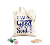 AILOONG il gioco è bello Borsa in tela con fondo rinforzato Tessuto spesso 340g/m² Utilizzabile come borsa regalo