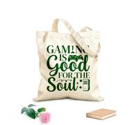 AILOONG il gioco è bello Borsa in tela con fondo rinforzato Tessuto spesso 340g/m² Utilizzabile come borsa regalo